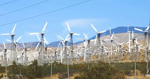 Windmill Farm Stock Footage 121301376