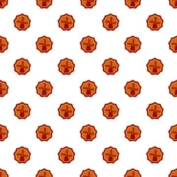 Windmill farm icons creating seamless pattern background Illustrazione stock