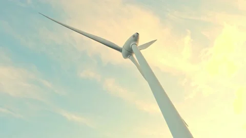 Windmill farm or wind park, with high wind turbines for generation electricity Stock Footage 231991130