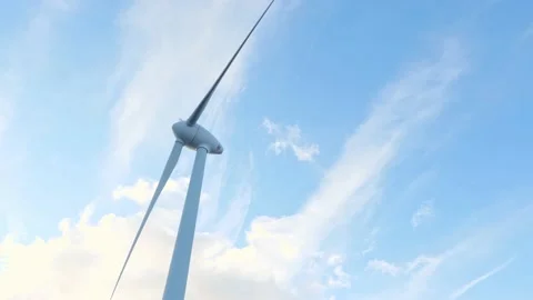 Windmill farm or wind park, with high wind turbines for generation electricity Stock Footage 231991163