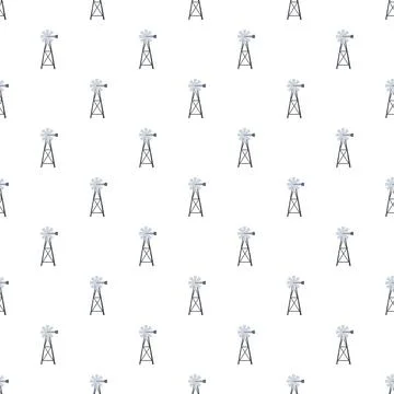 Windmill farm pattern generating renewable energy Stock Illustration