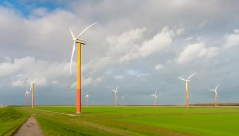 Windmill farm Stock Photos