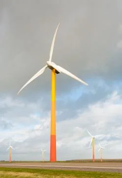Windmill farm Stock Photos
