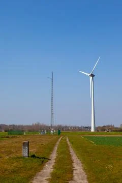 Windmill on a farm Stock Photos