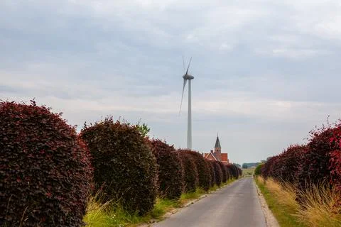 Windmill on a farm Stock Photos