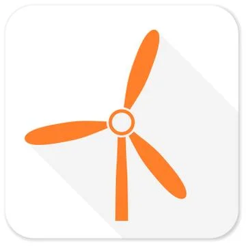 Windmill flat icon Stock Illustration