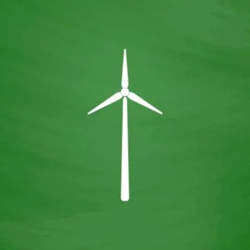 Windmill flat icon Stock Illustration