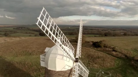 Windmill - Flying front to back Stock Footage 44753599