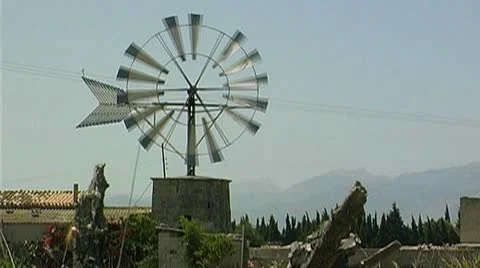 Windmill Stock Footage 9947303