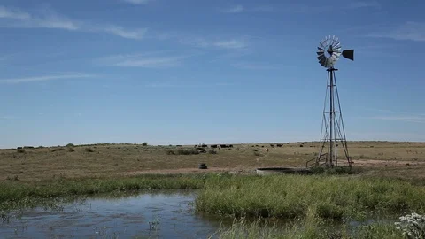Windmill Stock Footage 90879827