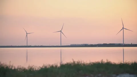 Windmill to generate electricity Stock Footage 114086772
