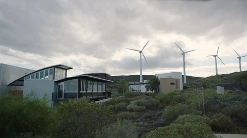Windmill generate energy and clouds Video stock 75875147