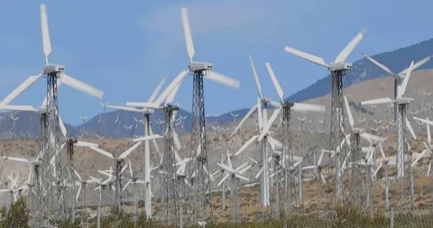Windmill Generates Energy Stock-Footage 114795477