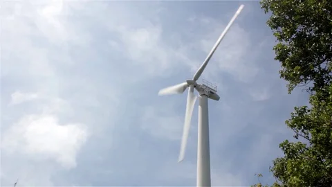 Windmill generating eco electricity 動画素材 73352901