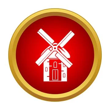 Windmill generating renewable energy icon design Stock Illustration