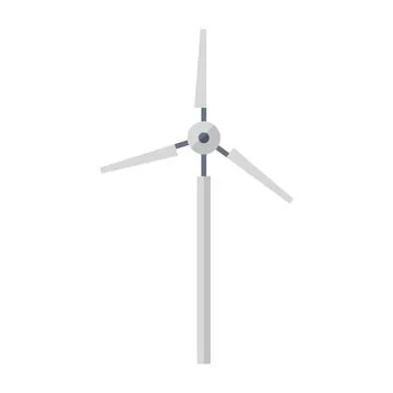 Windmill generator flat clipart vector illustration イラスト素材