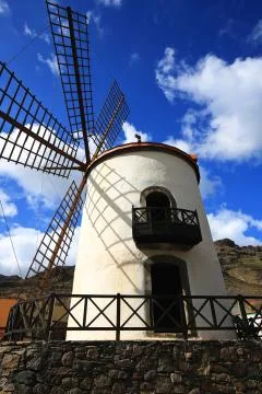 Windmill on Gran Canaria Stock Photos