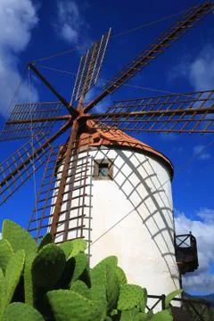 Windmill on Gran Canaria Stock Photos