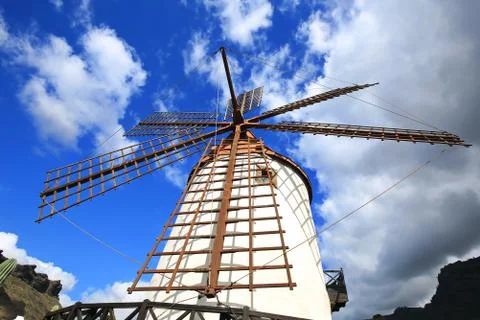 Windmill on Gran Canaria Stock Photos