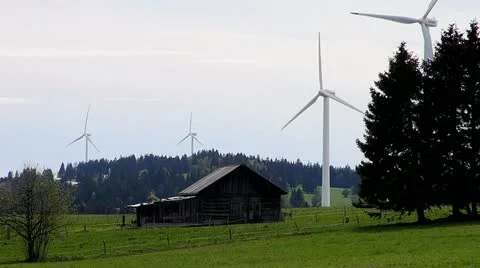 Windmill : green energy Stock Footage 13089633
