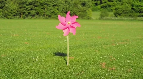 Windmill in green field 4K Stock Footage 49996089