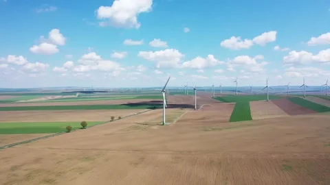 Windmill green technology power 10 Stock Footage 286948621