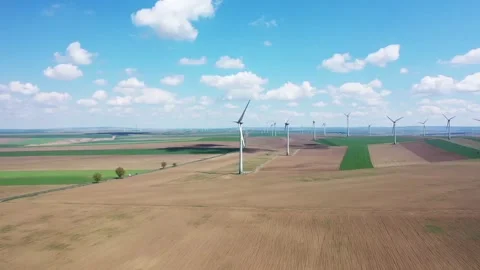 Windmill green technology power 4 Stock Footage 286947758
