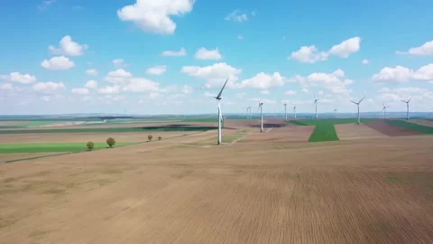 Windmill green technology power 5 Video stock 286947771