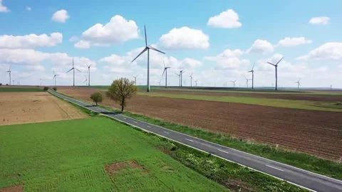Windmill green technology power 8 Stock Footage 286948513