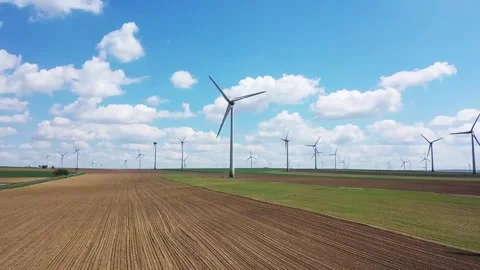 Windmill green technology power 9 Stock Footage 286948588
