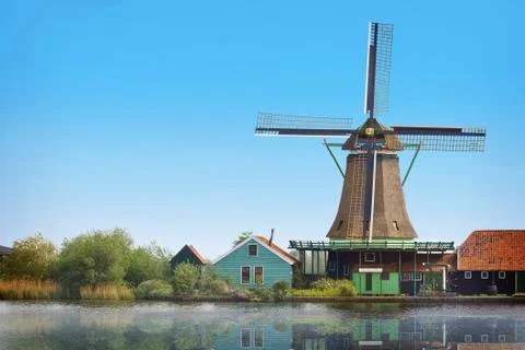 Windmill in Holland Stock Photos