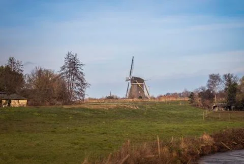 Windmill in holland Stock Photos