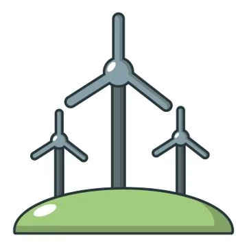 Windmill icon, cartoon style イラスト素材