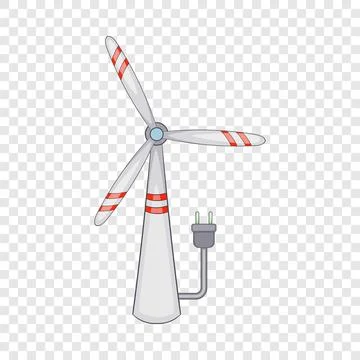 Windmill icon, cartoon style Stock Illustration