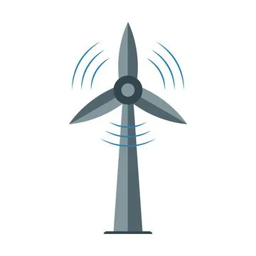 Windmill icon, Ecology symbol Stock Illustration