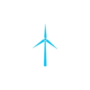 Windmill icon flat. Stock Illustration