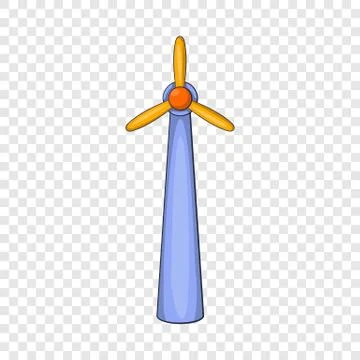 Windmill icon, flat style Stock Illustration