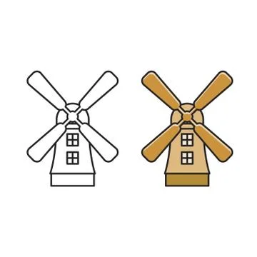 Windmill icon Stock Illustration