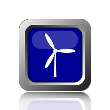 Windmill icon. Internet button on white background.. Stock Illustration
