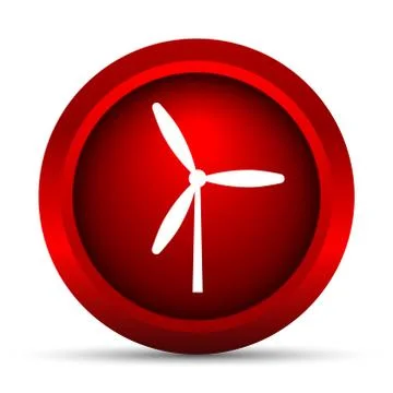 Windmill icon. Internet button on white background.. Stock Illustration
