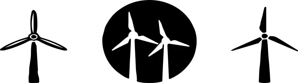 Windmill icon isolated on background Stock Illustration