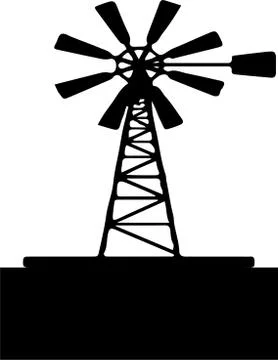 Windmill icon isolated on background Stock Illustration