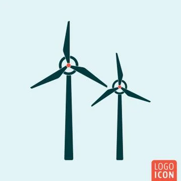 Windmill icon isolated Stock Illustration