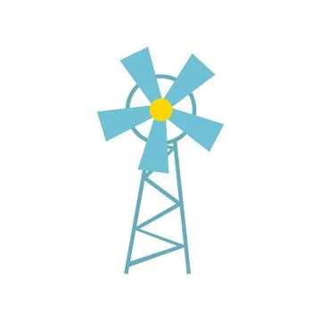 Windmill Icon Vector. Simple flat symbol. Illustration pictogram Stock Illustration