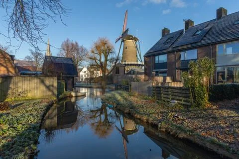 Windmill IJsselstein Stock Photos