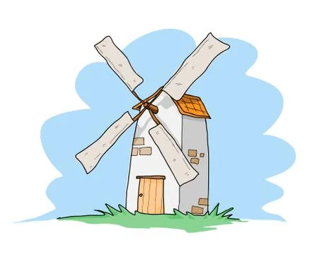 Windmill Stock Illustration