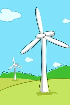 Windmill Stock Illustration