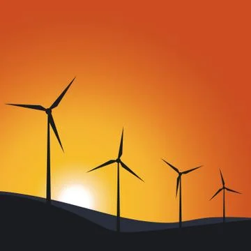 Windmill Stock Illustration