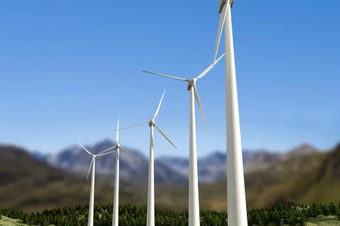 Windmill Stock Illustration