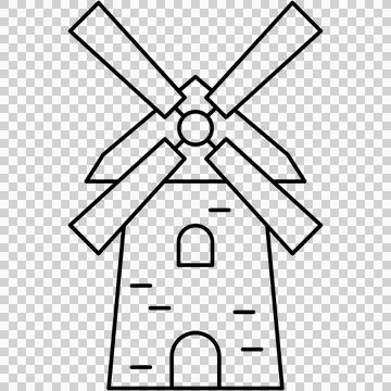 Windmill Stock Illustration